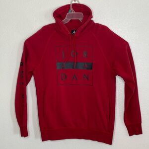 AIR JORDAN NIKE Men’s Dark Red Pullover Hoodie Size M